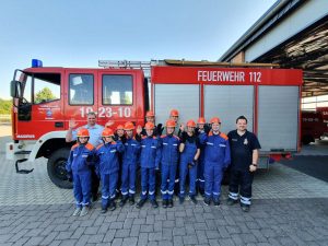 Teilnehmer*innen der Jugendflamme Stufe 1 in Lachendorf