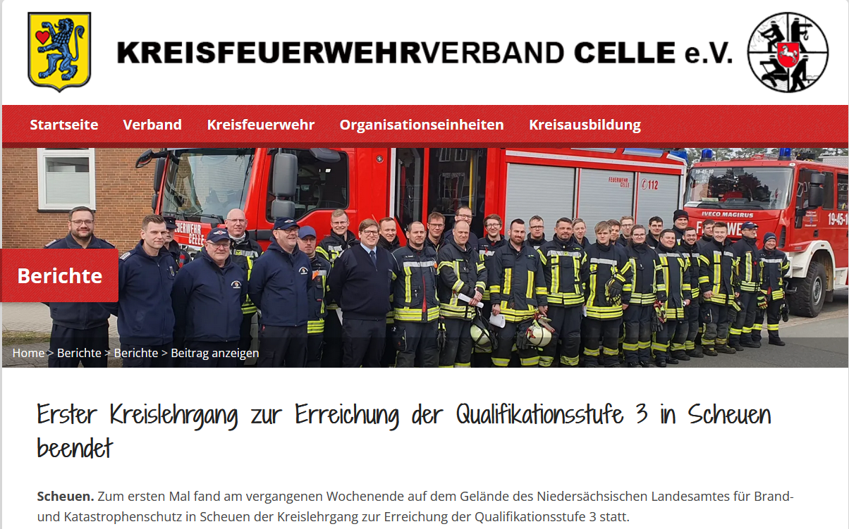 Erster Kreislehrgang zur Erreichung der Qualifikationsstufe 3 in Scheuen beendet