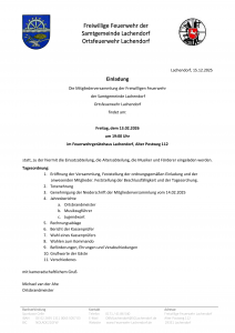 Mitgliederversammlung Ortsfeuerwehr Lachendorf 2026